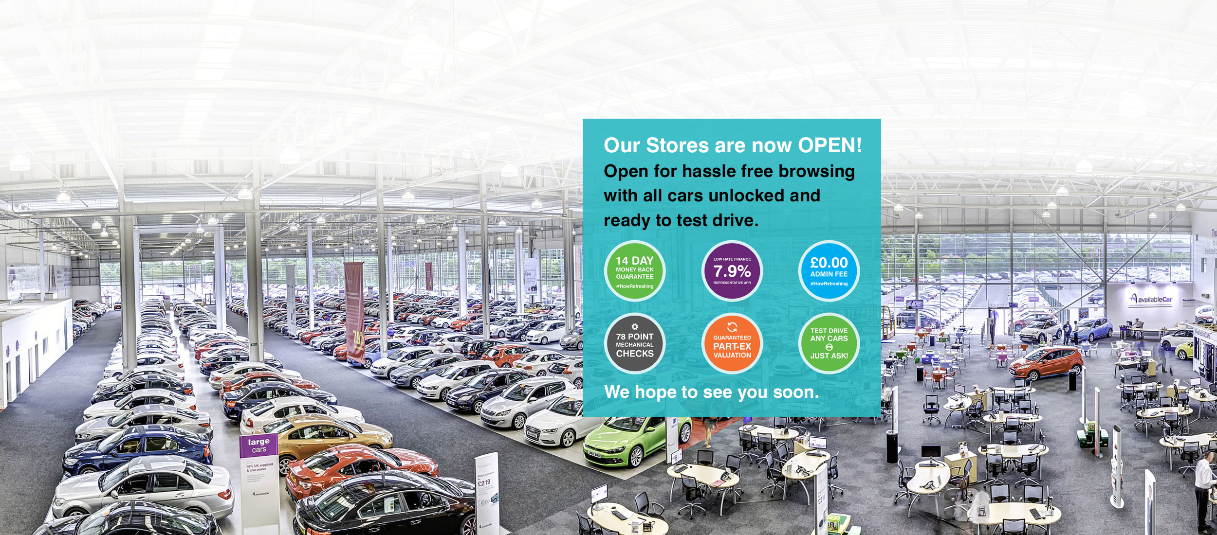 Visiting REAL Stores with cars you can REALLY test drive is still SO important to Customers!